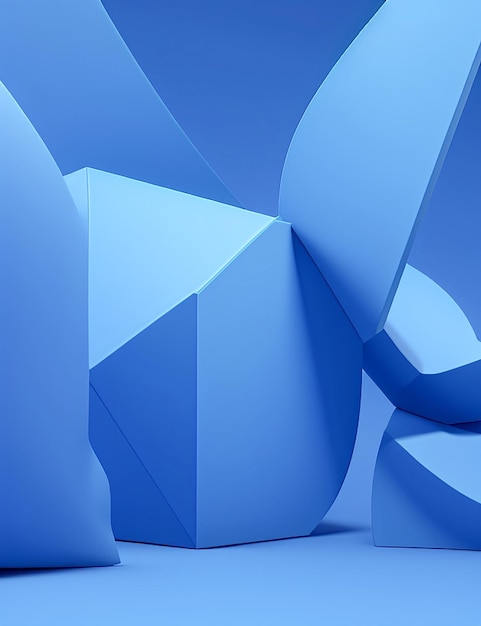 3D Blue abstract background generator by AI