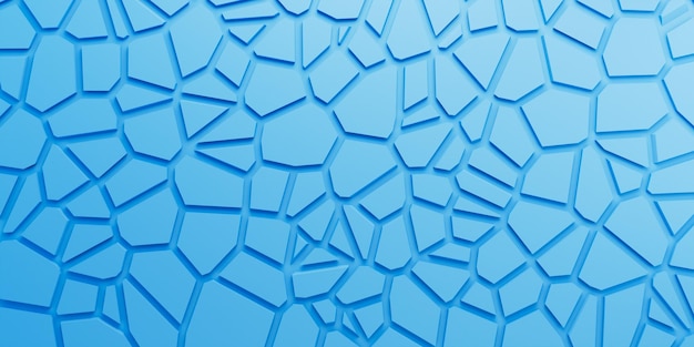 3d blue abstract background with cracks for design