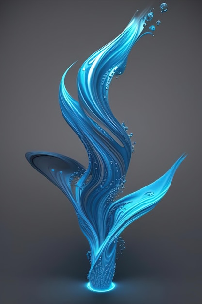 3d blue wave design pattern