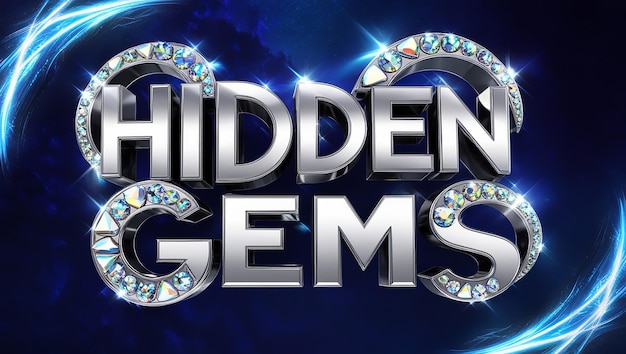 3D Bold Hidden Gems Gaming Text Effect