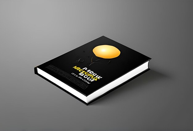 Photo 3d book cover mockup design realistic colorful image