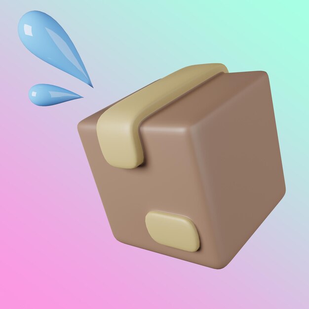 3D box icon symbolizing packaging or storage