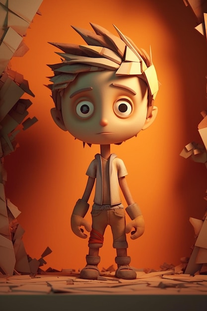 3D Boy Character Cartoon