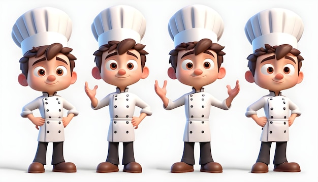 3D BOY CHEF CHARACTER SET