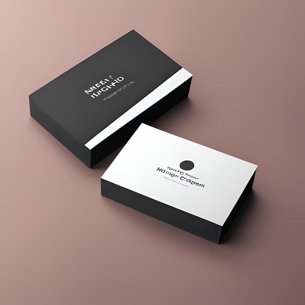 Photo 3d business card mockup template realistic colorful image