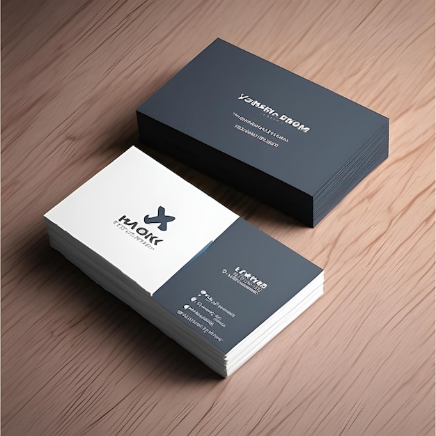 3D business card Mockup template realistic colorful image