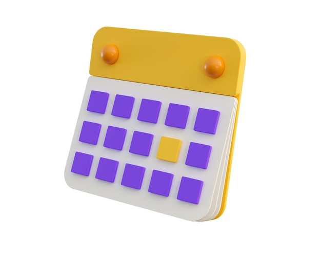 3d calendar icon