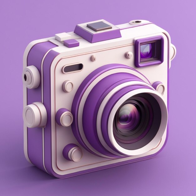 3d camera icon AI generated