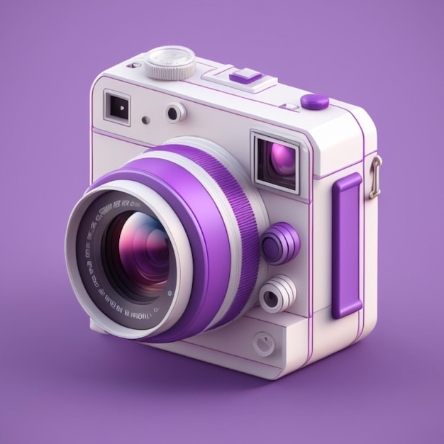 3d camera icon AI generated