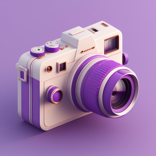 3d camera icon AI generated