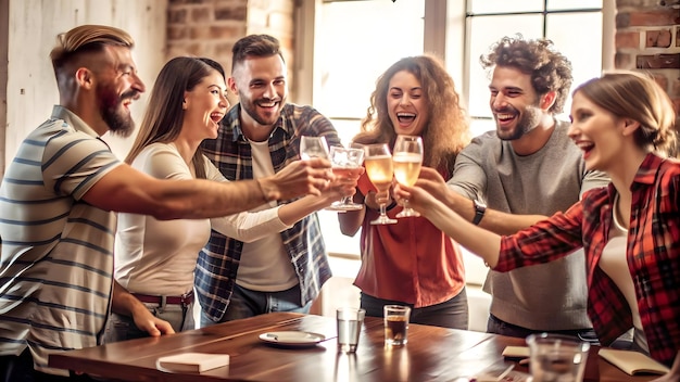 3D Candid moment of a startup team celebrating a funding milestone concept as A candid shot of a sta