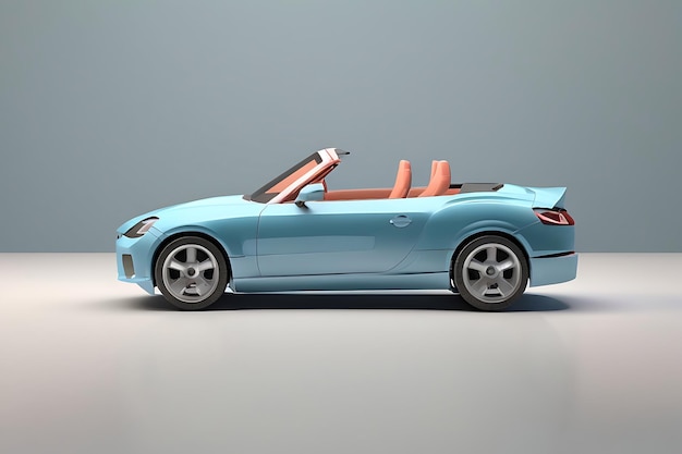 Photo 3d car with minimal background ai generated