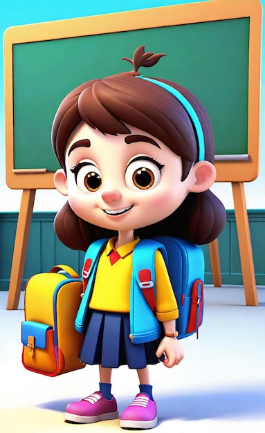 3d cartoon back to school 2024