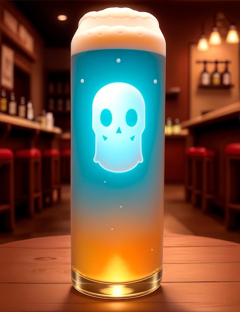 3D cartoon beer foam