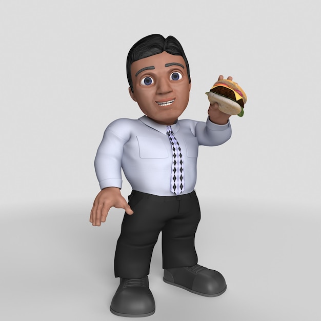 3D Cartoon Business Character