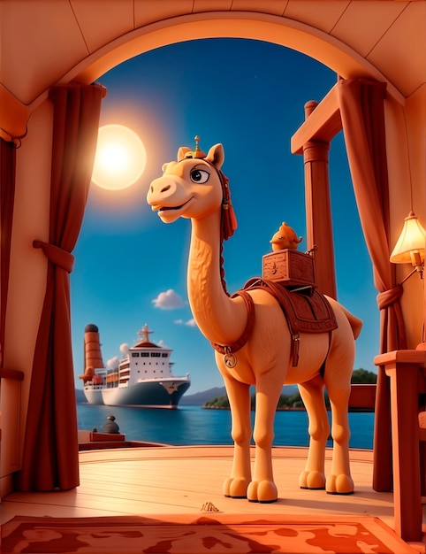 3D cartoon camel character