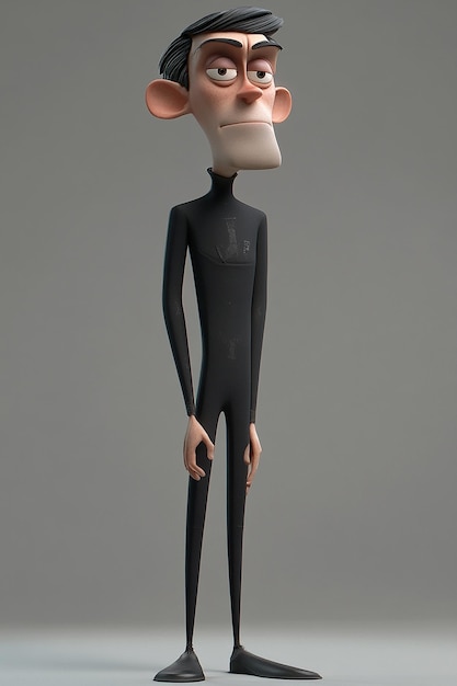 3D Cartoon Character Elongated Man