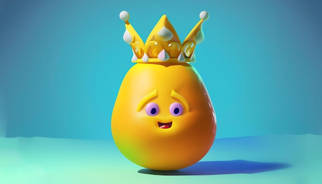 3d Cartoon Character of Fruits