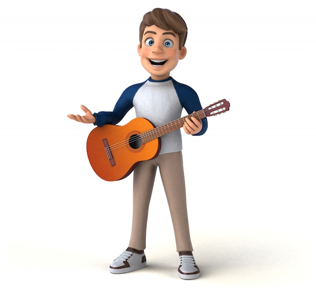 3D cartoon character fun teenager