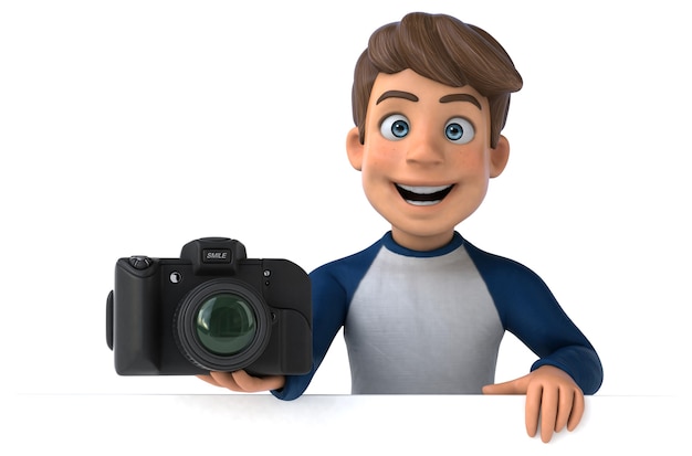 3D cartoon character fun teenager