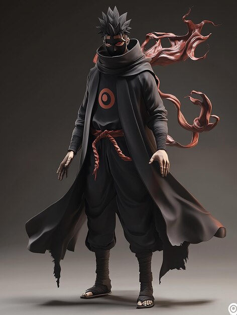 3D Cartoon Character of Obito Uchiha as the TenTails