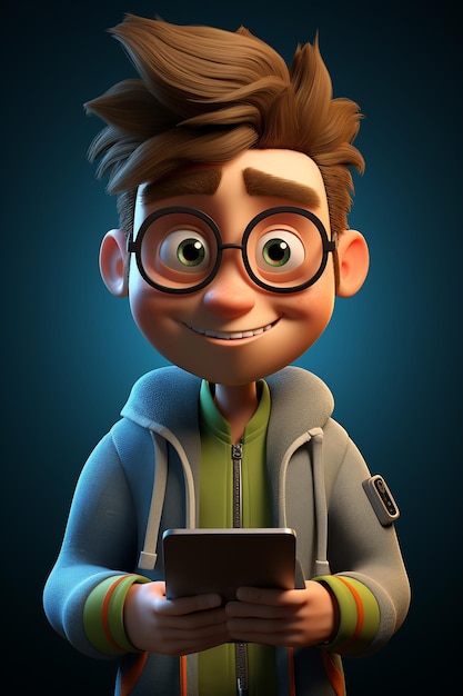 3D Cartoon Character Phone Application Design