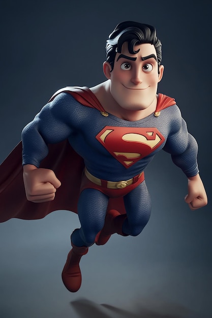 3D Cartoon Character Superman Iconic