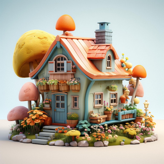 3d cartoon house