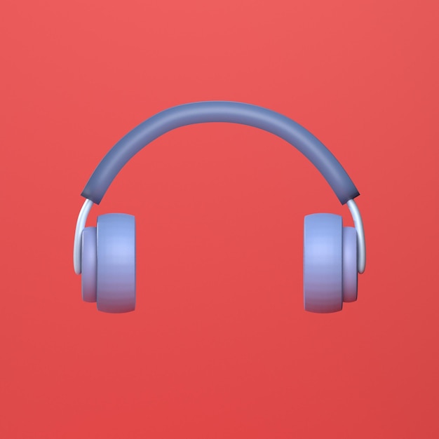 3D Cartoon Low Poly Headset Icon Ver 2