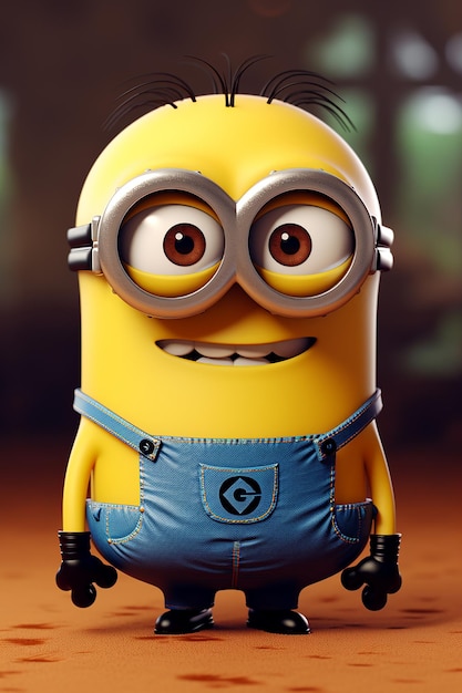 3D Cartoon Minion Character in Playful Design