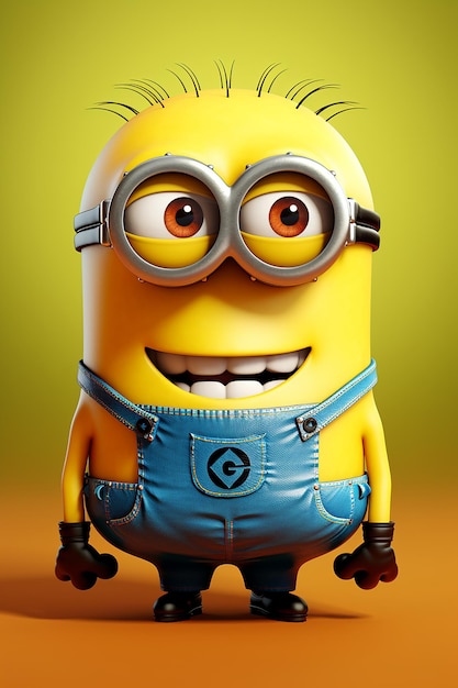 3D Cartoon Minion Character in Playful Design