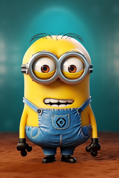 3D Cartoon Minion Character in Playful Design