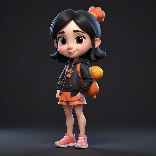 3d cartoon style character