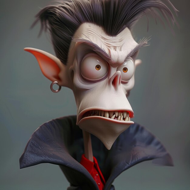 Photo 3d cartoon vampire