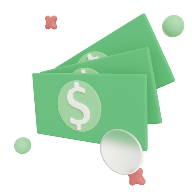 3D Cash Illustration