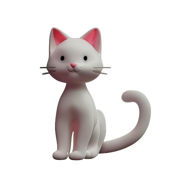 Photo 3d cat illustration