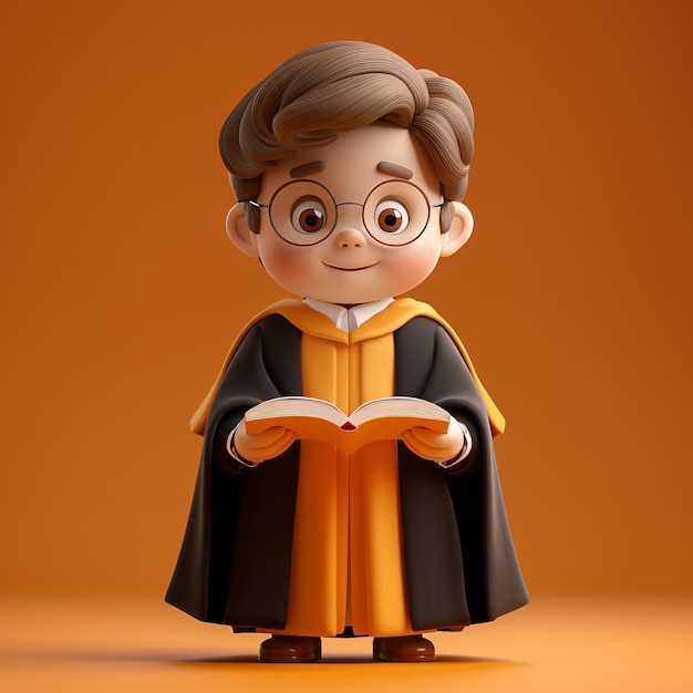 3D character of a cute lawyer