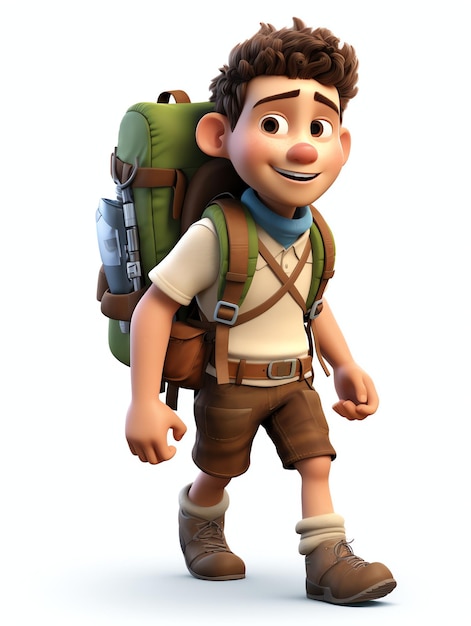 3d character portraits of hiking