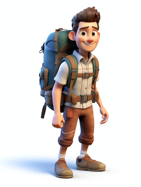 3d character portraits of hiking