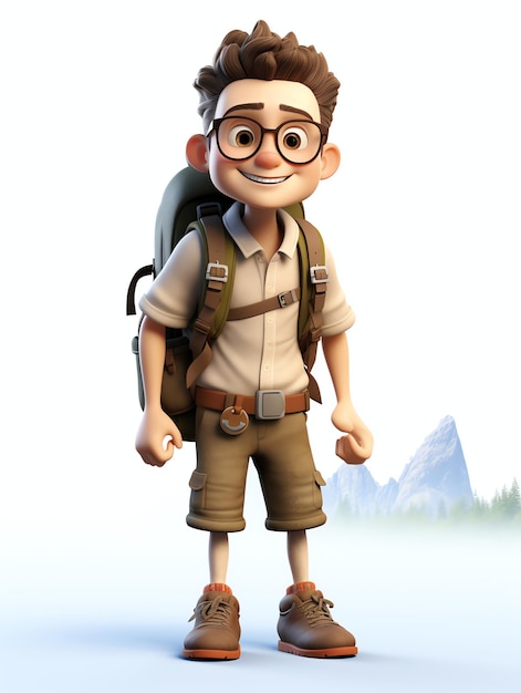 3d character portraits of hiking