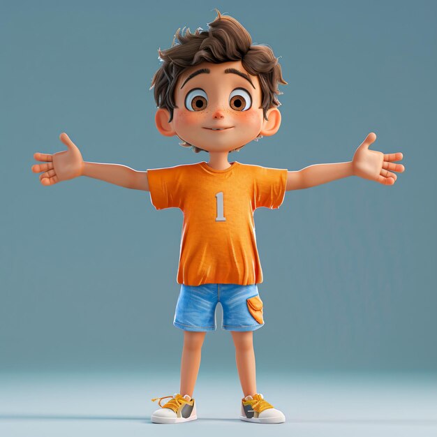 3D character with Tpose