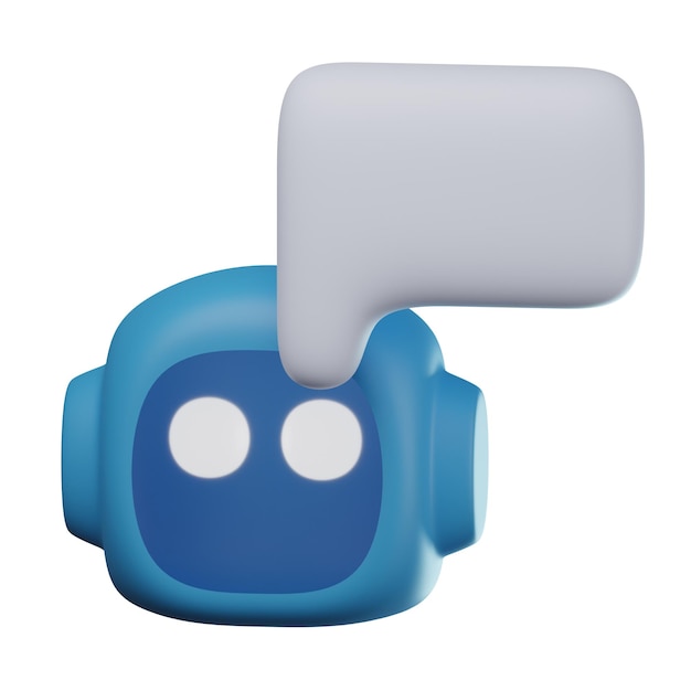 3D Chat Bot Illustration