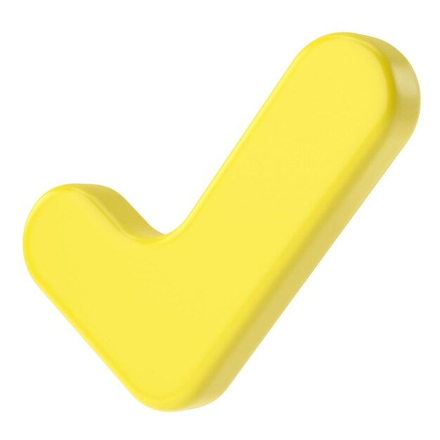 3D check mark sign Checkbox 3D illustration