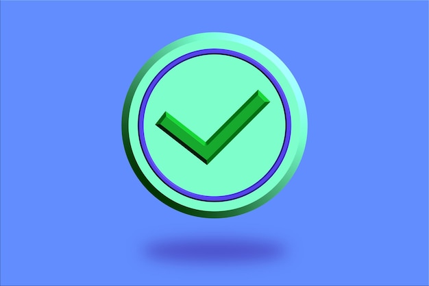 3d checklist on circle icon