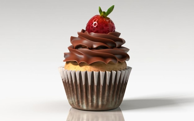 3D Chocolate Cupcake