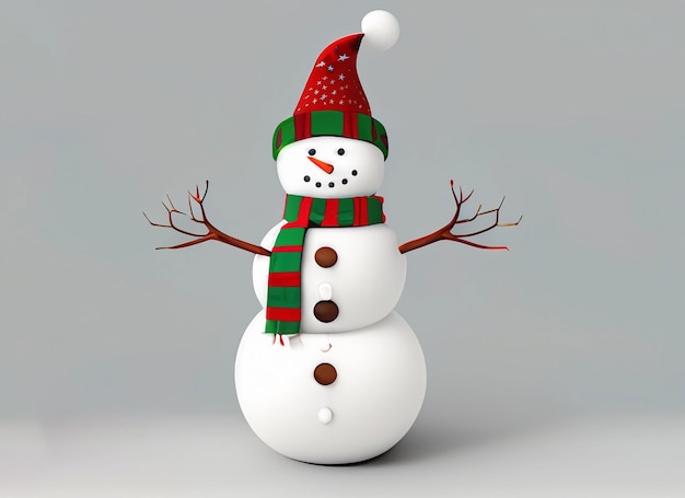 3d Christmas snowman