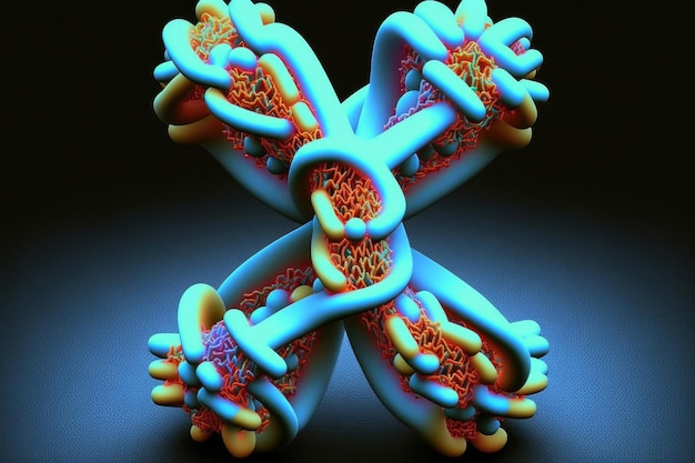 3d chromosome science test tube Made by AIArtificial intelligence