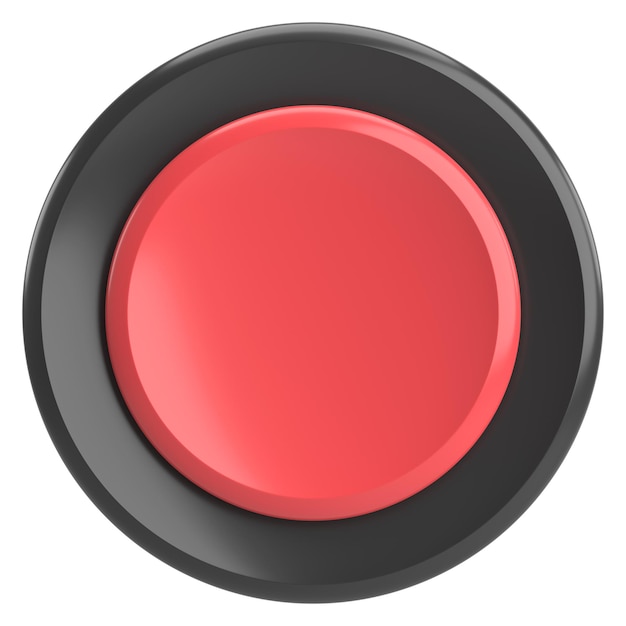 3D circle button Empty button 3D illustration