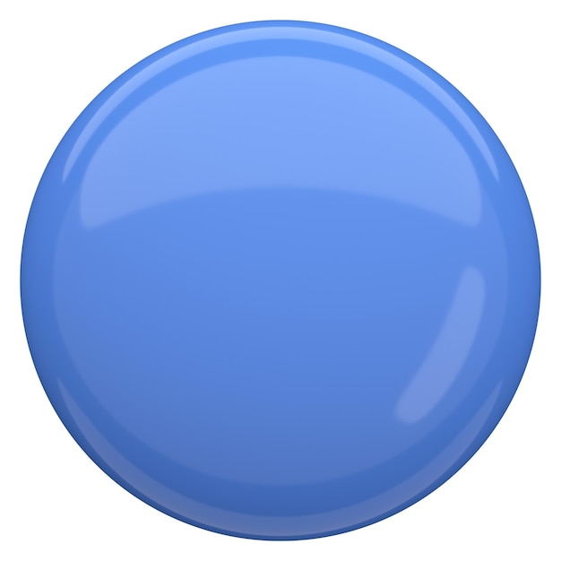 3D circle button Empty button 3D illustration