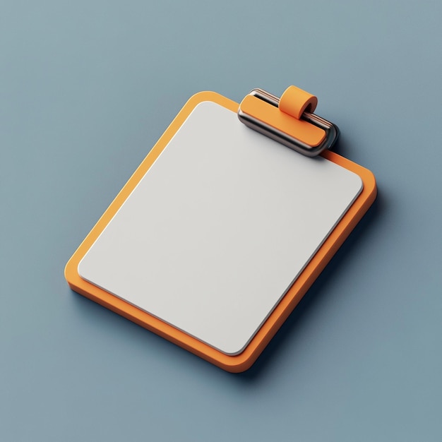 Photo 3d clipboard icon organization and note taking illustration logo